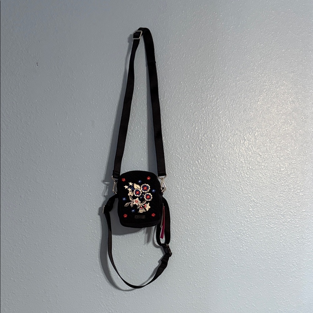 Vera Bradley embellished Blue Crossbody Bag.